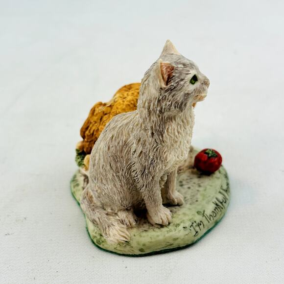 I'm Thankful For You Lowell Davis Schmid RFD America Figurine 27563 Cat Turkey - Picture 5 of 9